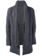 Tom Rebl Shawl Lapel Cardigan, Men's, Size: Medium, Grey, Acrylic/wool/alpaca/polyamide