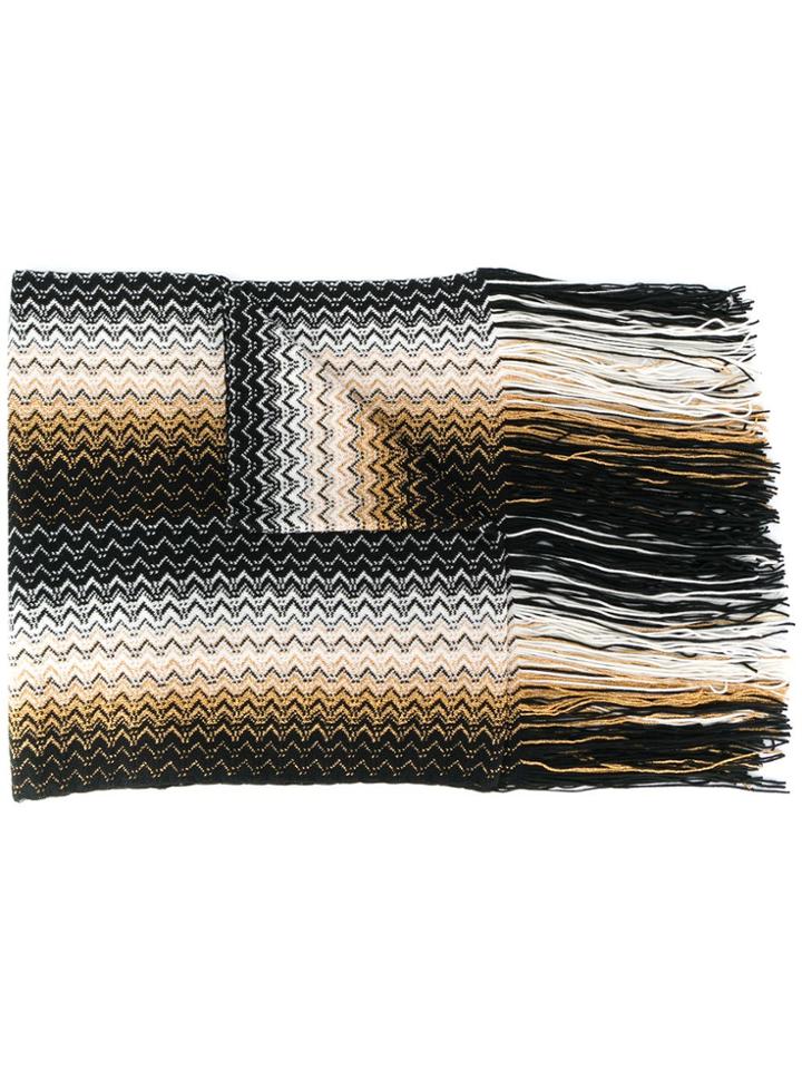 Missoni Lurex Knit Scarf - Black