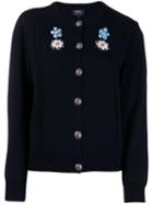 A.p.c. Embroidered Floral Cardigan - Blue