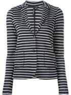 Woolrich Striped Button Down Cardigan, Women's, Size: Small, Blue, Linen/flax