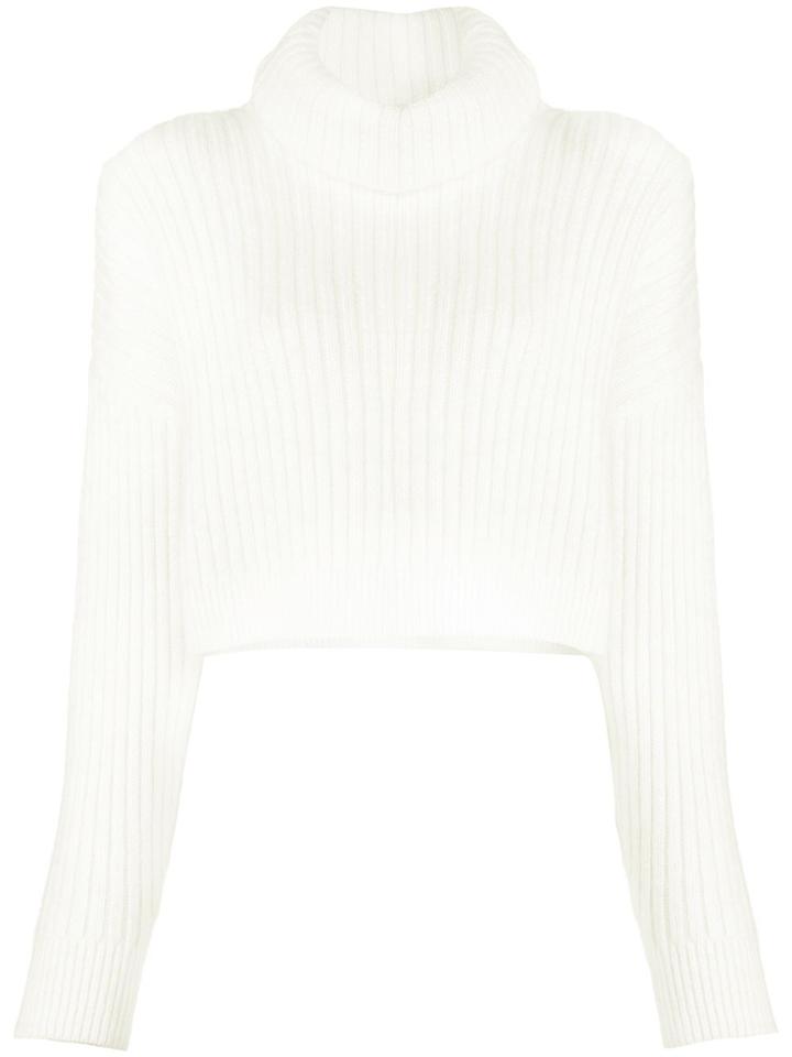 3.1 Phillip Lim Rollneck Cropped Jumper - White