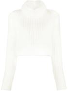 3.1 Phillip Lim Rollneck Cropped Jumper - White