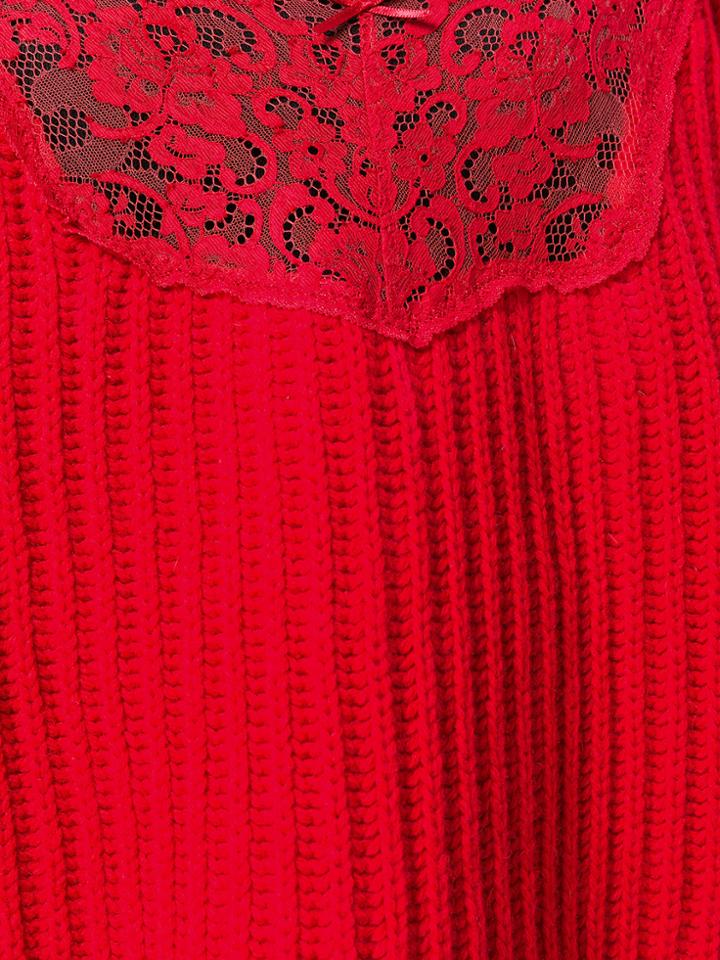 Balenciaga Lingerie V-neck Sweater - Red