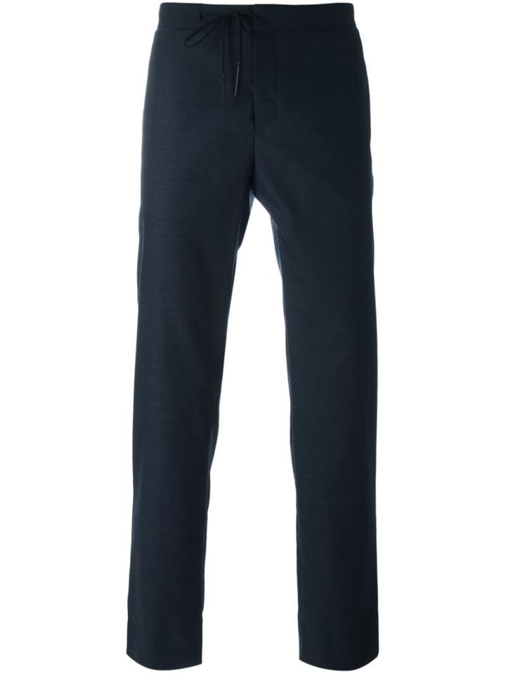 Maison Margiela Drawstring Trousers, Men's, Size: 44, Blue, Virgin Wool