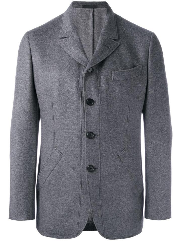 Caruso Double Notched Lapel Blazer, Men's, Size: 52, Grey, Cashmere/wool/silk