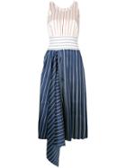 Charles Jeffrey Loverboy Stripe Flared Midi Dress - Multicolour