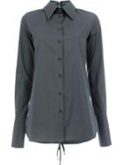 Yang Li - Lace-up Back Shirt - Women - Cotton - 40, Green, Cotton