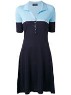 John Smedley - Shortsleeved Knitted Dress - Women - Cotton - M, Blue, Cotton