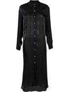 Mm6 Maison Margiela Maxi Shirt Dress - Black