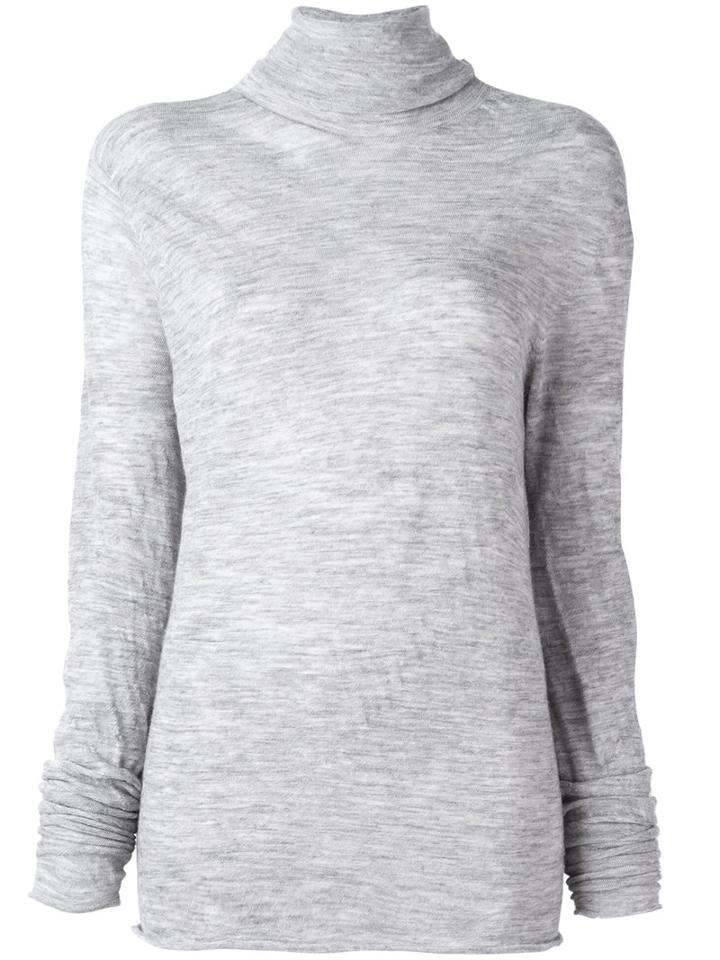 Lost & Found Ria Dunn High Neck Jumper, Women's, Size: Small, Grey, Polyamide/alpaca