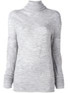 Lost & Found Ria Dunn High Neck Jumper, Women's, Size: Small, Grey, Polyamide/alpaca