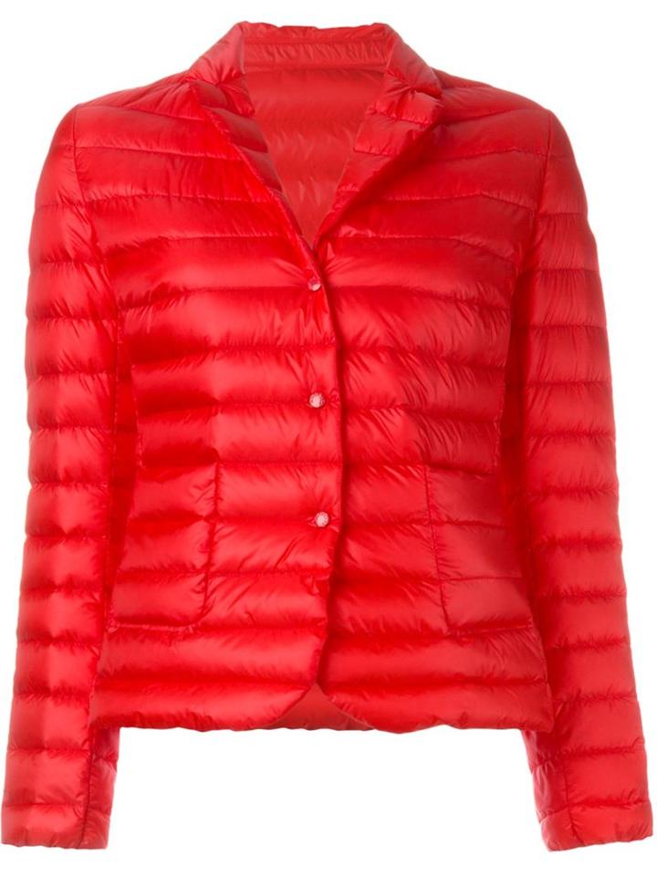 Moncler 'leyla' Padded Jacket, Women's, Size: 2, Red, Polyamide/feather/goose Down