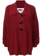 Mm6 Maison Margiela Oversized Knitted Jumper - Red