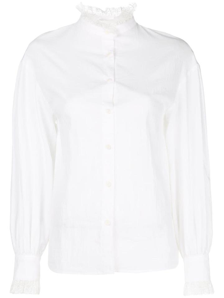 Neul Lace Trim Shirt - White