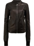 Rick Owens Intarsia Jacket, Men's, Size: 46, Black, Cotton/lamb Skin/cupro/virgin Wool