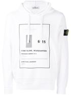 Stone Island Rectangular Frame Printed Hoodie - White