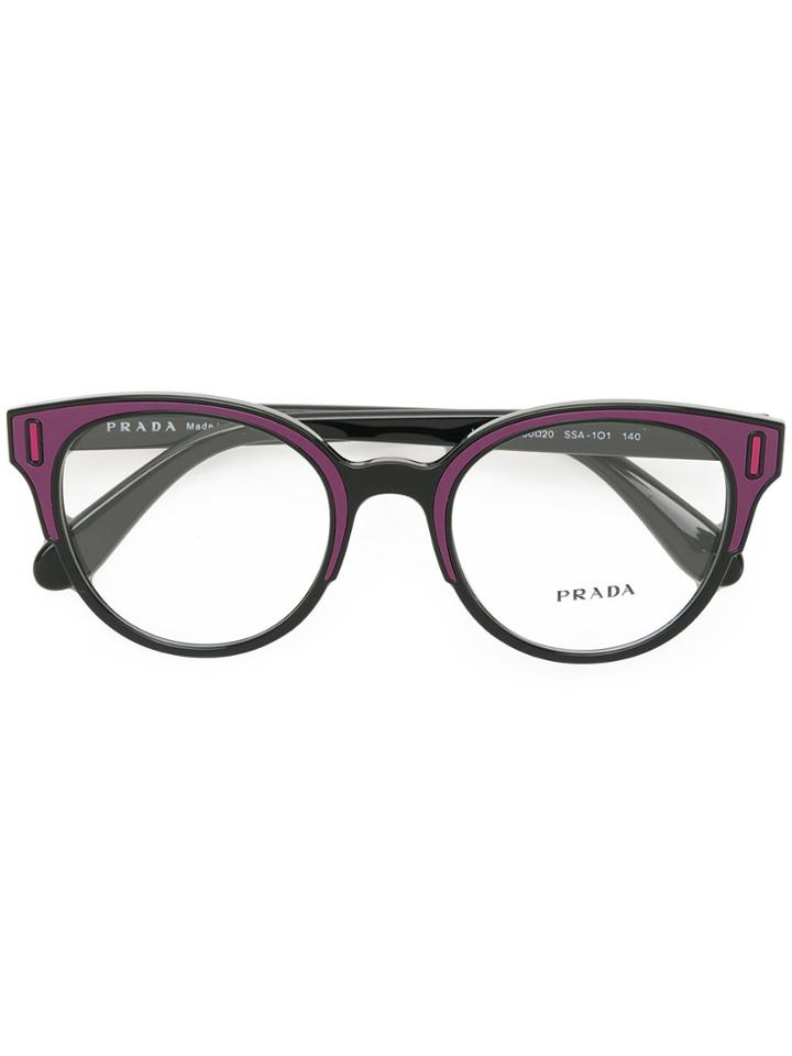 Prada Eyewear Colourblock Cat-eye Glasses - Pink & Purple