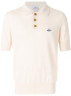 Vivienne Westwood Man Logo Embroidered Polo Shirt - Nude & Neutrals