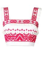 Alexis Liddy Embroidered Crop Top - White