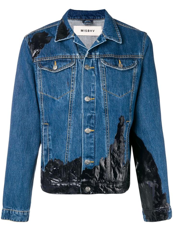 Misbhv Wet Print Denim Jacket - Blue