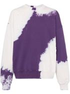 Amiri Shotgun Tie-dye Distressed Cotton Sweatshirt - Purple