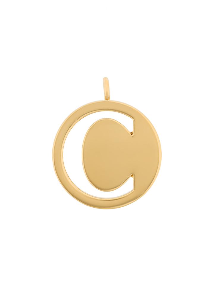 Chloé Long C Coin Pendant Necklace - Metallic
