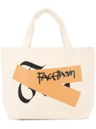 Facetasm Logo Small Shopper Tote Bag - Neutrals