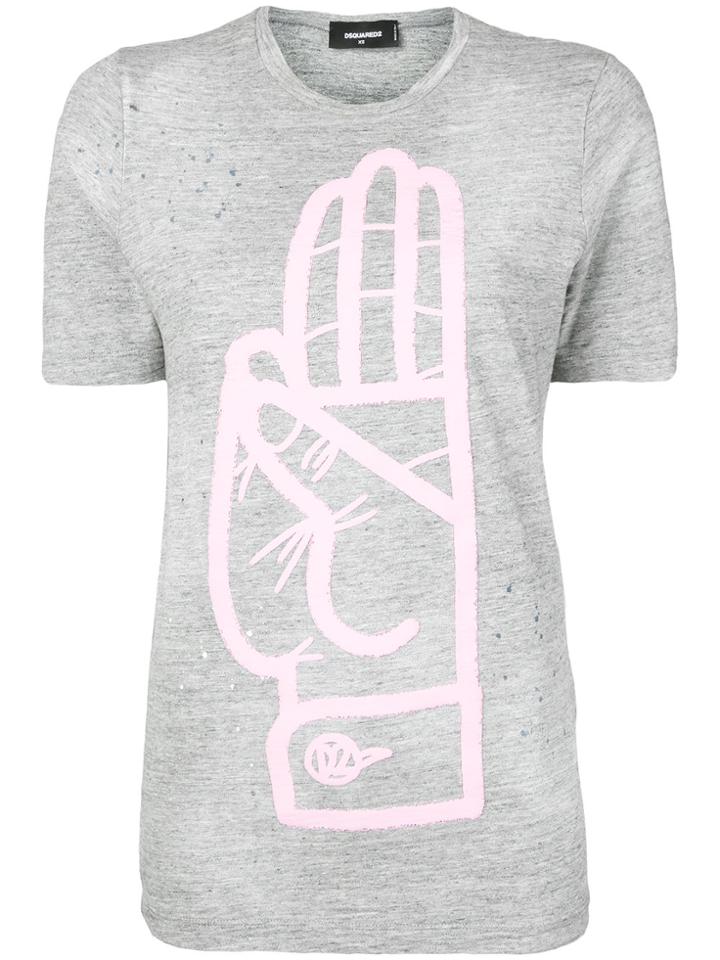 Dsquared2 Graphic Print T-shirt - Grey