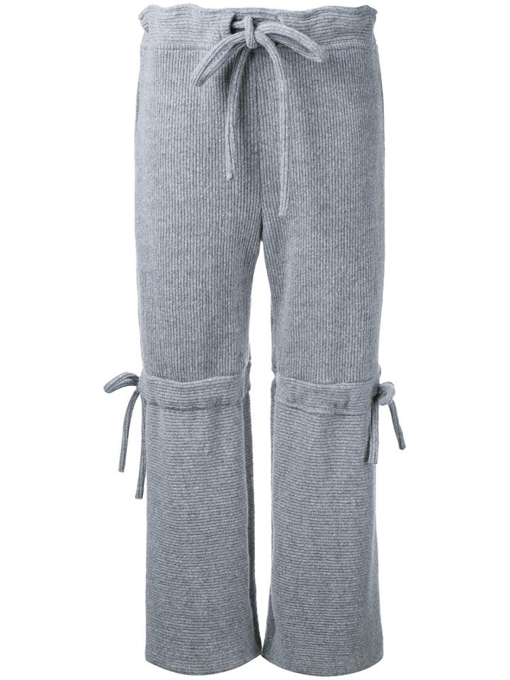 Osakentaro - Knitted Bib - Women - Wool - M, Grey, Wool