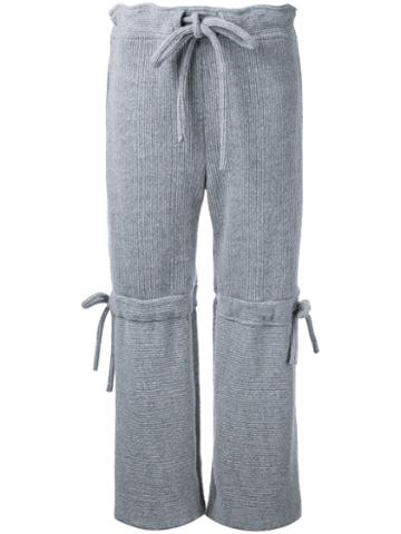 Osakentaro - Knitted Bib - Women - Wool - M, Grey, Wool