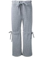 Osakentaro - Knitted Bib - Women - Wool - M, Grey, Wool
