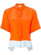 Emilio Pucci Asymmetric Back Shirt, Women's, Size: 38, Yellow/orange, Silk