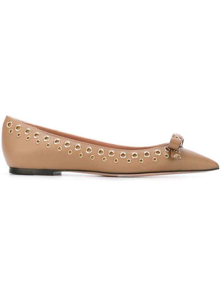 Red Valentino Eyelet Trim Ballerinas