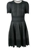 Alexander Mcqueen Flared Dress, Women's, Size: Medium, Black, Viscose/silk/polyester