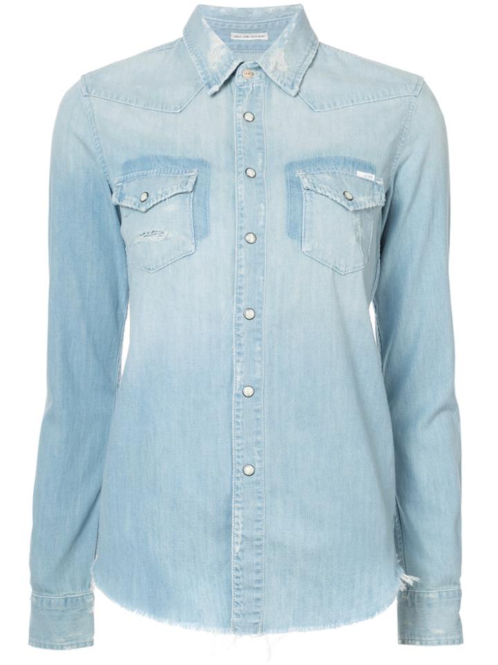 Mother Shady X's Button Down Shirt - Blue