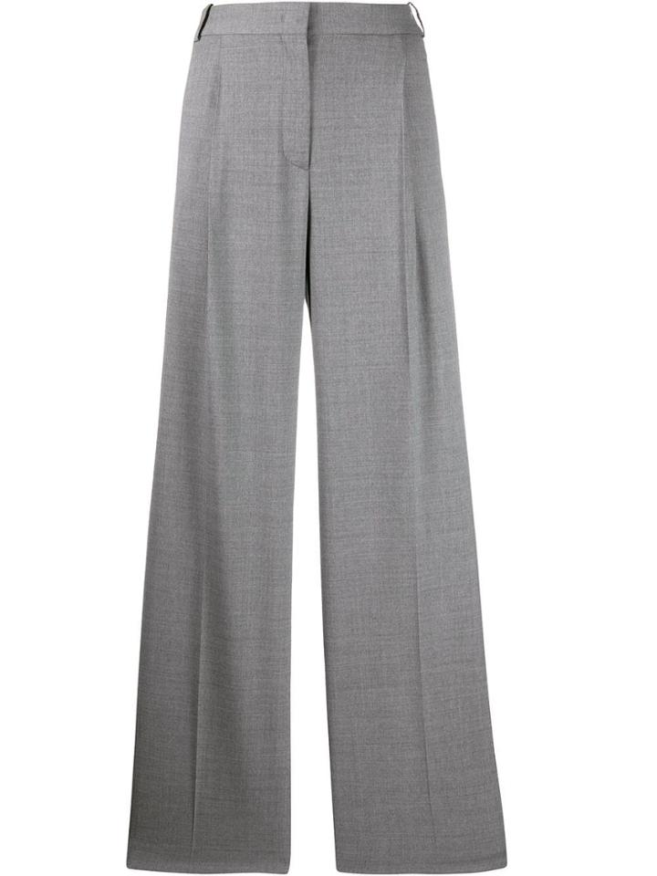 Fabiana Filippi Wide-leg Flared Trousers - Grey