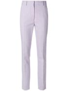 Victoria Beckham Slim-fit Trousers - Pink & Purple