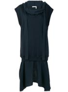See By Chloé Draped Sweatshirt Midi Dress - Blue