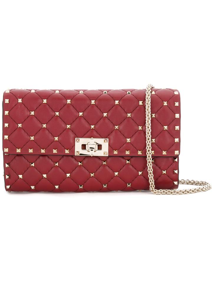 Valentino Valentino Garavani Rockstud Spike Chain Bag - Red