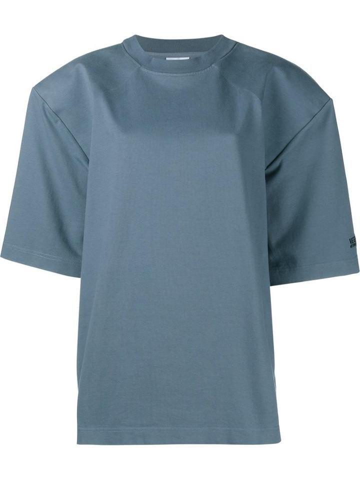 Vetements Football Shoulder T-shirt, Women's, Size: Large, Blue, Cotton