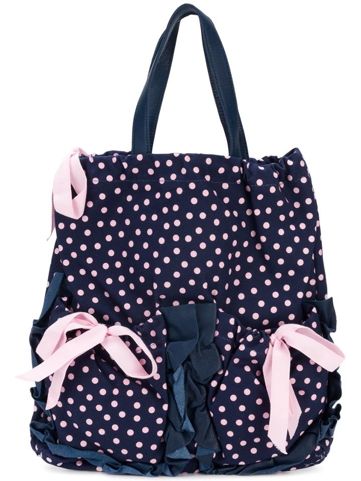Red Valentino Polka Dot Tote - Blue
