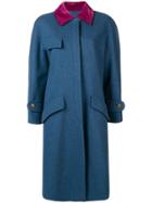 Chanel Vintage Concealed Fastening Coat - Blue