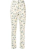 Sonia Rykiel High Waisted Textured Patterned Trousers - Neutrals