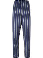 Dondup Striped Trousers, Women's, Size: 42, Blue, Viscose/acetate