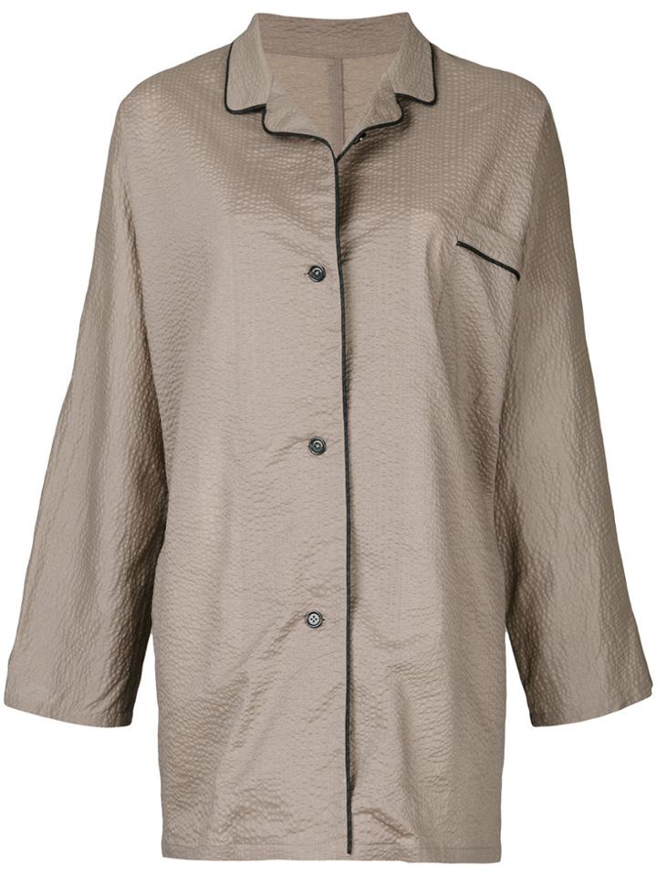 Zambesi Oversized Batwing Shirt - Brown