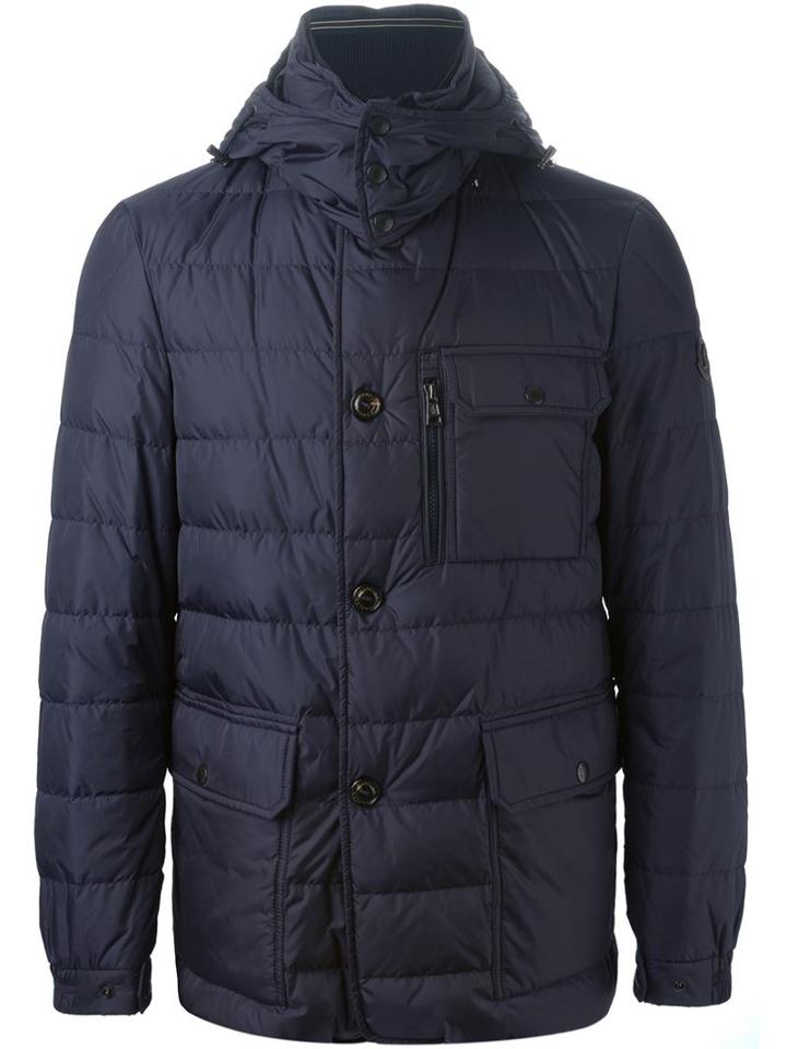 Moncler 'cloux' Padded Jacket, Men's, Size: 5, Blue, Feather Down/polyamide