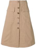Acne Studios Button Front Skirt - Neutrals