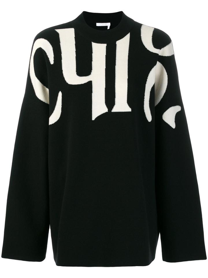Chloé Logo Sweater - Black