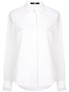 Karl Lagerfeld Poplin & Silk Organza Shirt - White
