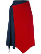 Versace - Asymmetric Crepe Skirt - Women - Silk/viscose - 38, Blue, Silk/viscose